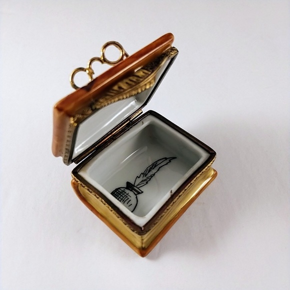 LIMOGES FRANCE SIGNED ROCHARD BOOK W/GLASSES 1989 - Picture 3 of 6